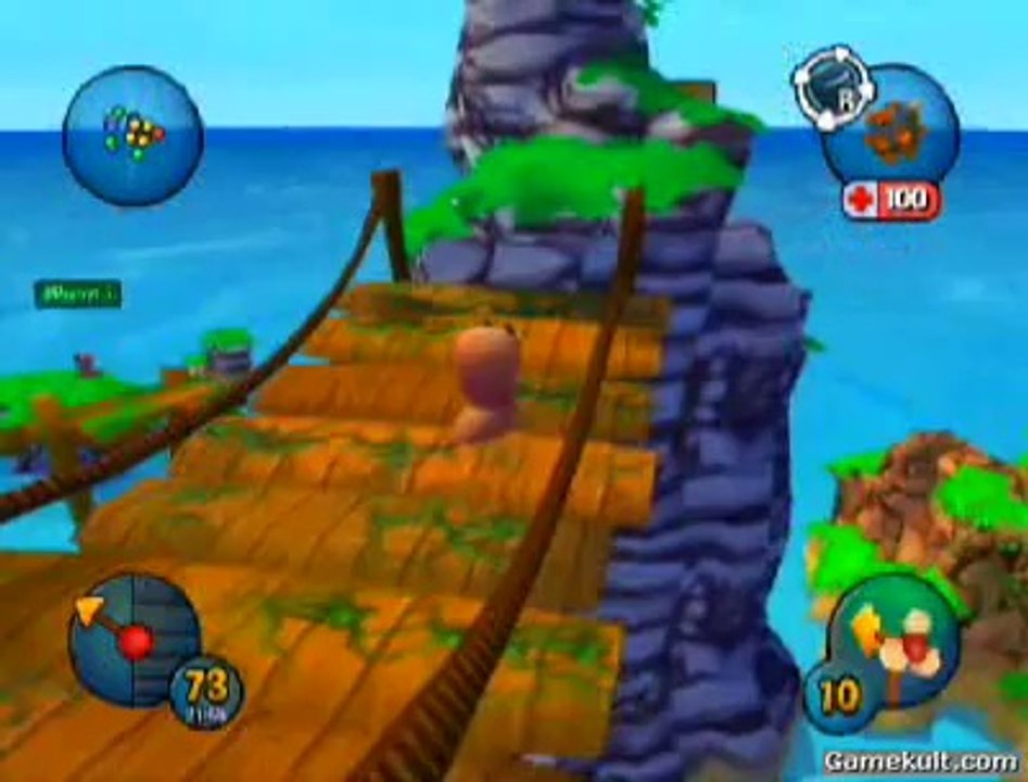 Worms 3D - La sticky bomb