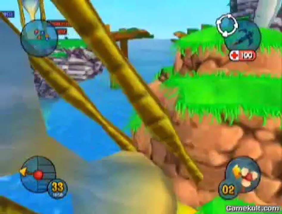 Worms 3D - Jet pack et humiliation