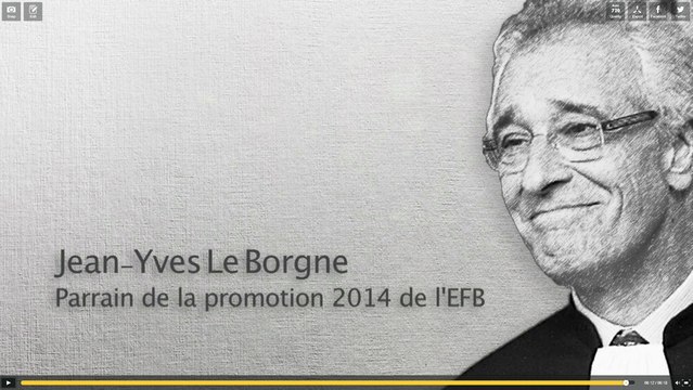 Rentrée de l'EFB 2014 - Vidéo sur le parcours de Jean-Yves Le Borgne, parrain de la promotion 2014