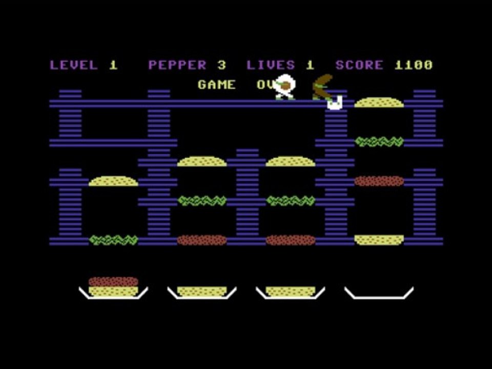 Burgertime C64 Gameplay