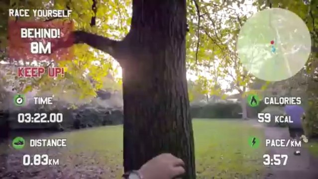 Race Yourself With Google Glass Virtual Reality Motivational Games