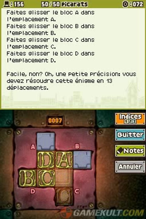 Professeur Layton et le Destin Perdu - Enigme n° 156