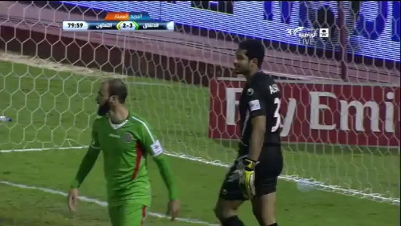 هدف التعاون الثاني من بول ايفولو في الاتفاق - الاتفاق 3-3 التعاون - دوري جميل 09/01/2014 HD