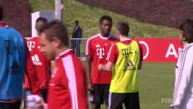 Franck Ribery, Shaqiri & Contento slap David Alaba in training