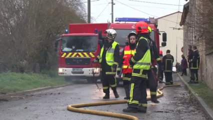 Feu de grange à Villiers-Saint-Georges