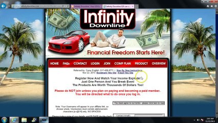 How To Sign Up With Infinity Downline - Step by Step Process