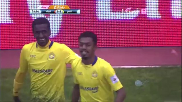 هدف النصر الثاني من ابراهيم غالب (بلنتي) في الرائد - النصر 3-0 الرائد - دوري جميل 10/01/2014 HD