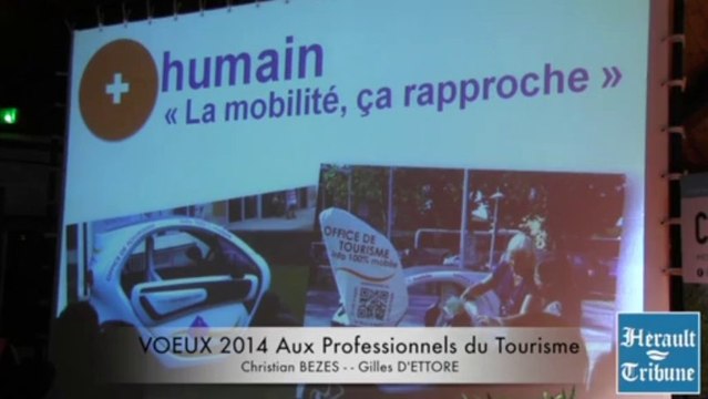 CAP D'AGDE - 2014 - Les voeux de l'Office du Tourisme - Avec Christian BEZES et Gilles d'ETTORE Maire d'Agde