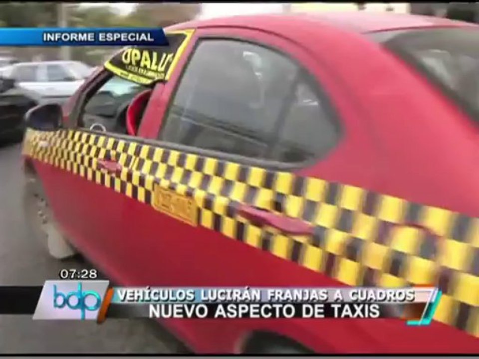 Sepa cuánto invertir para colocar franjas a cuadros en su taxi