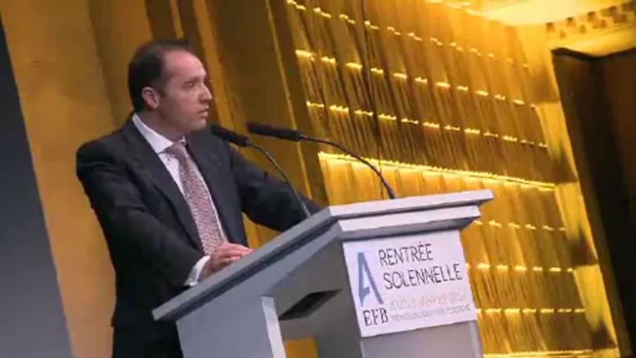 Rentrée de l'EFB 2014 : discours de Laurent Martinet, vice-bâtonnier de Paris