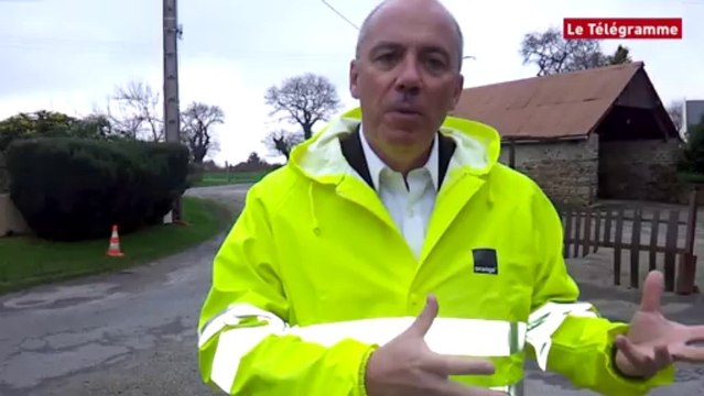 Tempête. Le pdg d'Orange sur le terrain des interventions en Bretagne