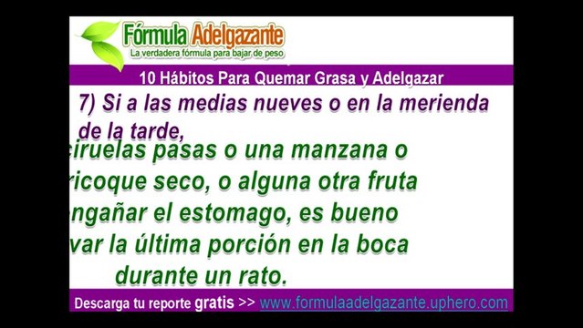 10 Hábitos Para Quemar Grasa y Adelgazar