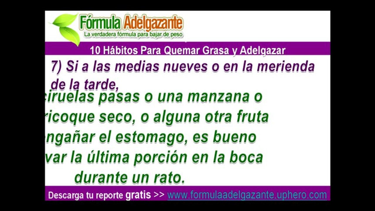 10 Hábitos Para Quemar Grasa y Adelgazar