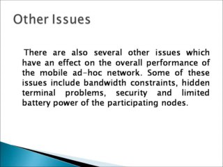 Routing in Mobile Ad-hoc Network