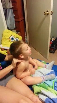 Two-Year-Old Loves a Massage