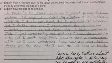 Student Answers Science Test Question in the Most Ridiculous Way Possible