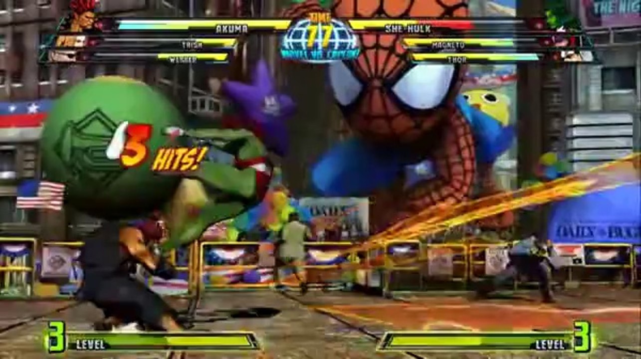 Marvel vs Capcom 3 : Fate of Two Worlds - Akuma en action