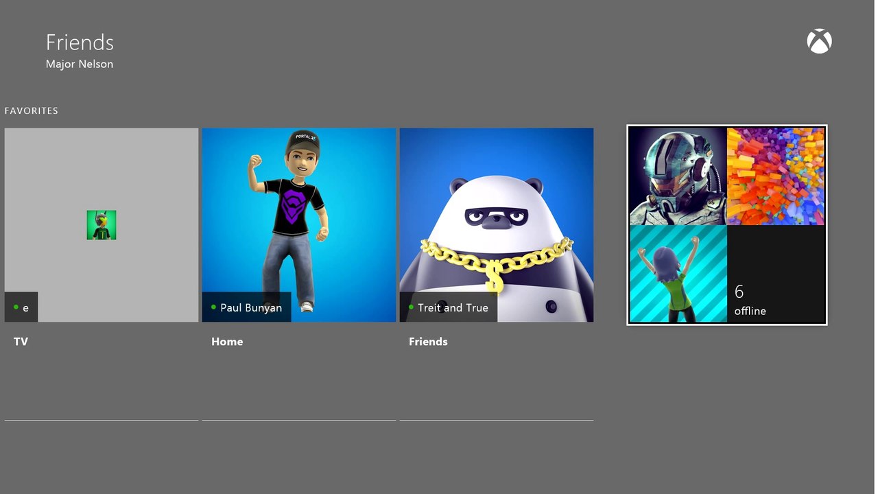 Xbox One : liste d'amis et followers