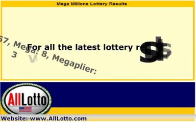 Mega Millions Lottery Drawing Results for January 10, 2014