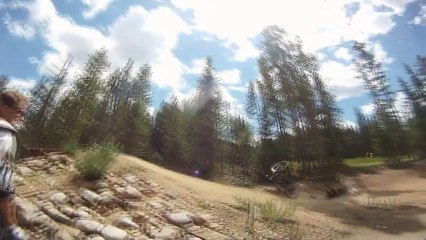 Big Air MTB CRASH - Rider Slams Into The Ground