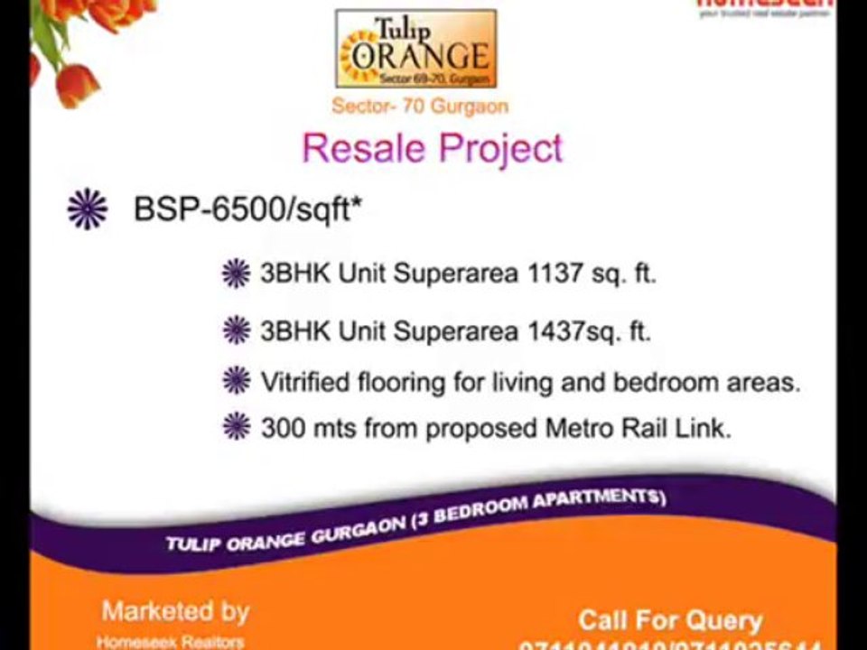 Tulip Orange Gurgaon Resale Project