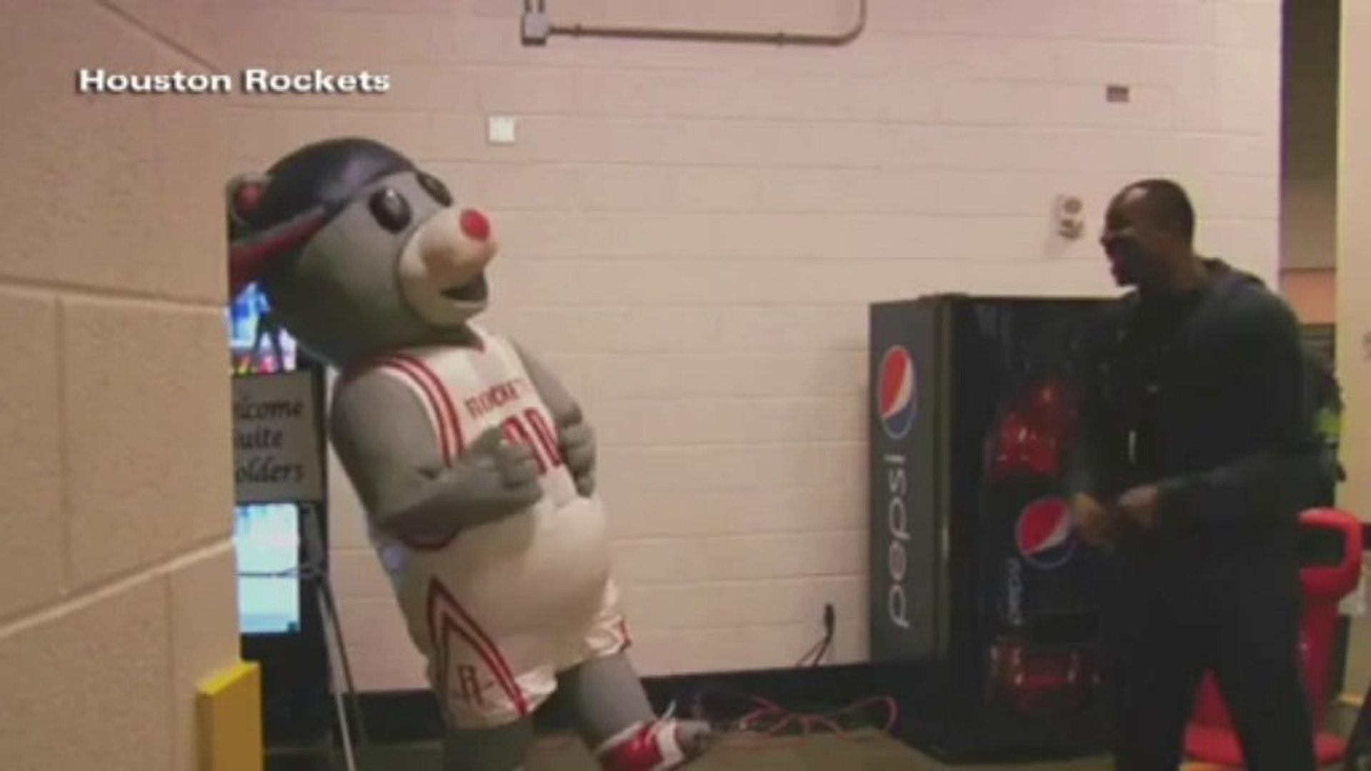 Houston Rockets Mascot Hilariously Terrorizes Players [Video]