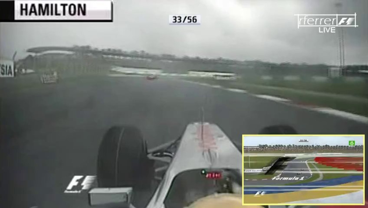 F1 Epic battles onboard | F1 2009 - R02 - Hamilton vs Webber Sepang