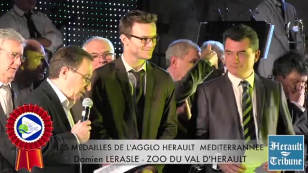 SAINT THIBERY - 2014 - Damien LERASLE honoré de la Médaille d'honneur de la Communauté d'Agglomération HERAULT MEDITERRANNEE