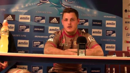 Rugby - Nicolas Vuilleminaprès la victoire d'Oyonnax face à Biarritz (Challenge Européen)