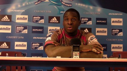 Rugby - Dug Codjo après la victoire d'Oyonnax face à Biarritz (Challenge Européen)