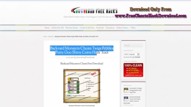 Backyard Monsters Cheats 2014 Update (No Survey)