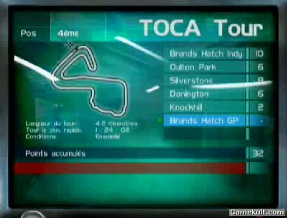 TOCA Race Driver (Xbox Live) - Arrivée + interface
