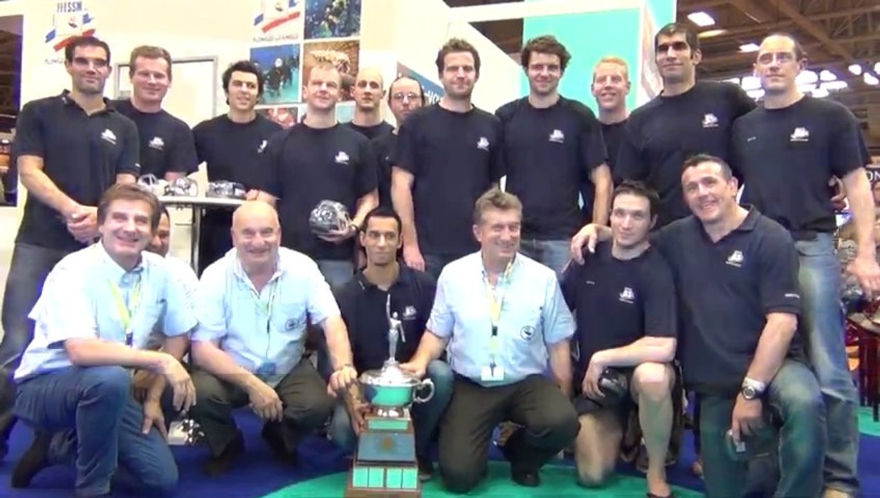 L'équipe de France au salon de la plongée 2014