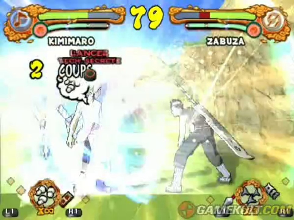 Naruto Shippuden : Ultimate Ninja 4 - Zabuza contre Kimimaro
