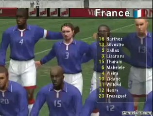 Pro Evolution Soccer 3 - Entrée des joueurs