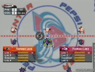 ESPN NHL Hockey - Forsberg entre les jambes