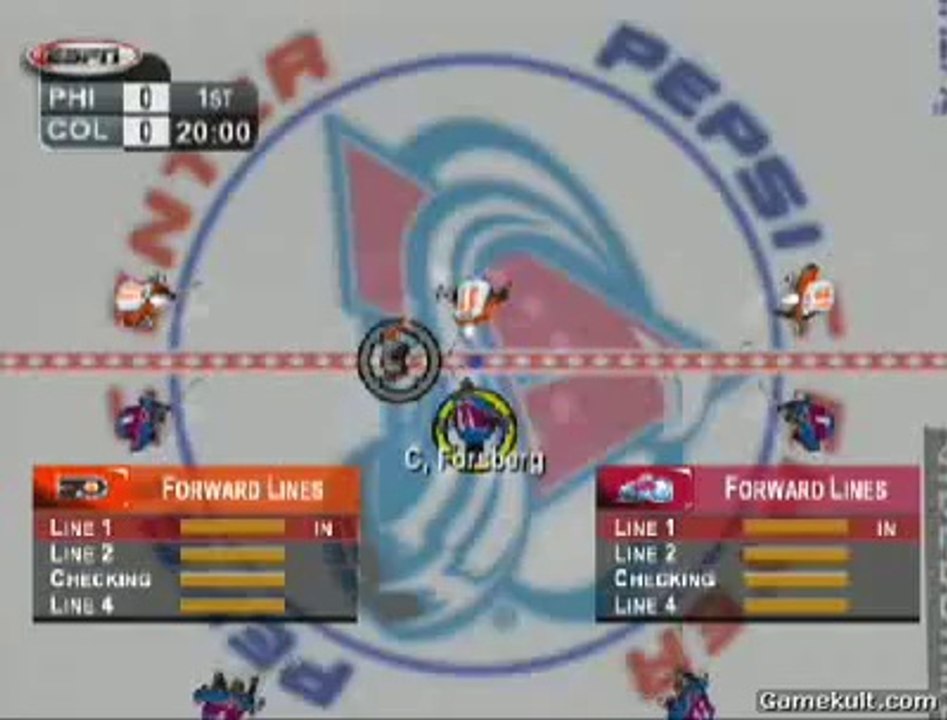 ESPN NHL Hockey - Forsberg entre les jambes