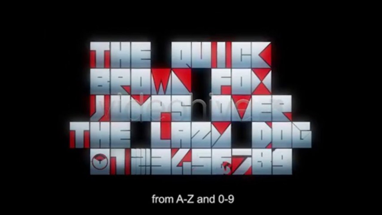 Qub Typeface Animated - After Effects Template