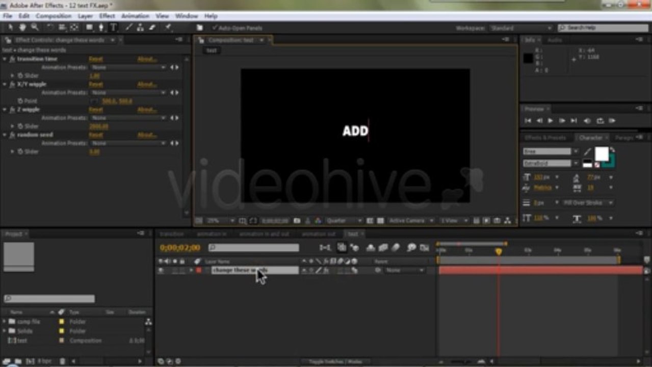 12 Text Fx Pack - After Effects Template