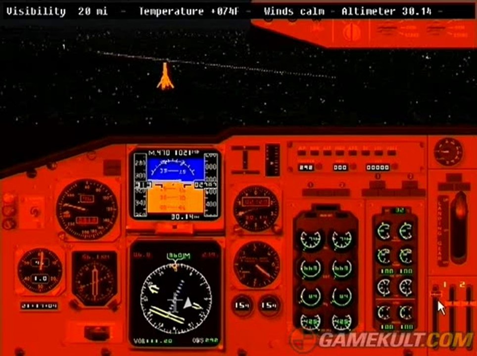 Flight Simulator pour Windows 95 - Paris by night
