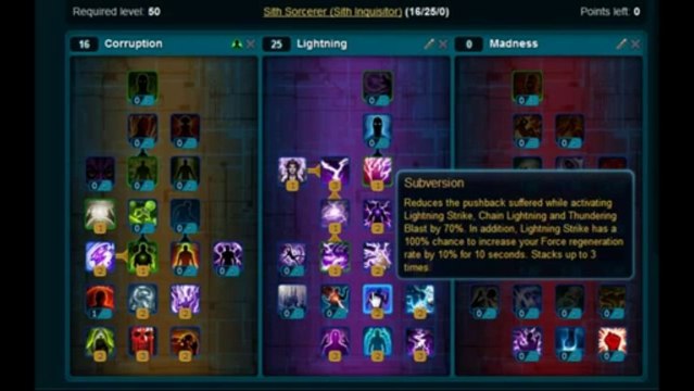 GameTag.com - Buy Sell Accounts - SWTOR Sith Inquisitor Sorcerer Level 50 Build For Leveling - YouTube