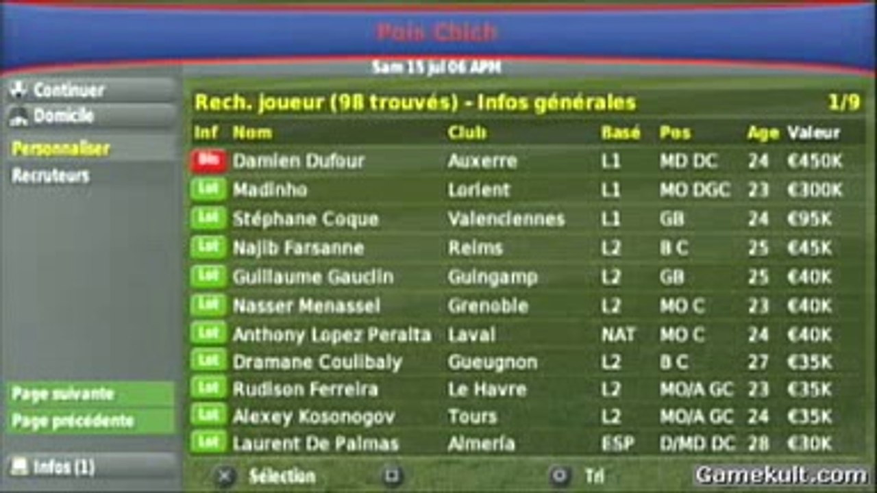 Football Manager Handheld 2007 - Un peu de gestion