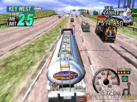 18-Wheeler American Pro Trucker - Course entre deux camions