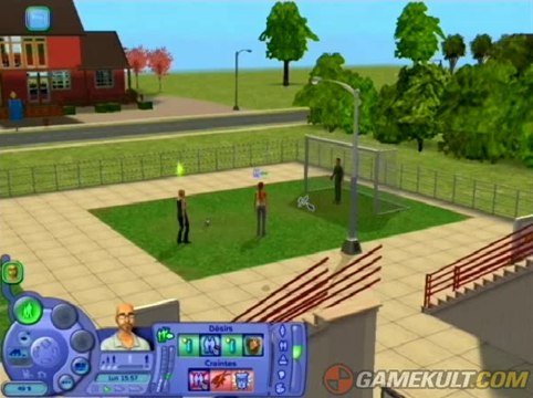 Les Sims 2 : Quartier Libre - Raggal fait du foot en tenue de danseur