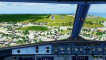 FSX US A320 Hard Landing @ Las Americas ( Cockpit ) ( HD )