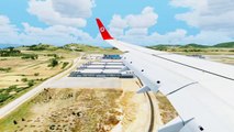 FSX Turkish Boeing 737 Landing @ Athens ( Wing ) ( HD )