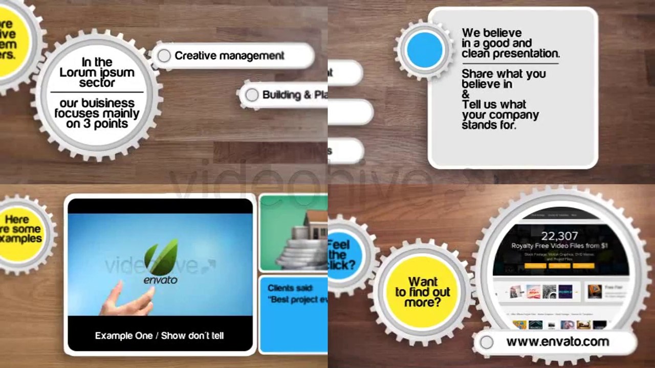 Clean Gear Company Promotion - After Effects Template