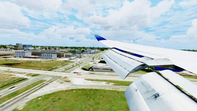 FSX United Boeing 747 Landing @ New Orleans ( Wing ) ( HD )