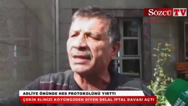 Adliye önünde HES protokolünü yırttı