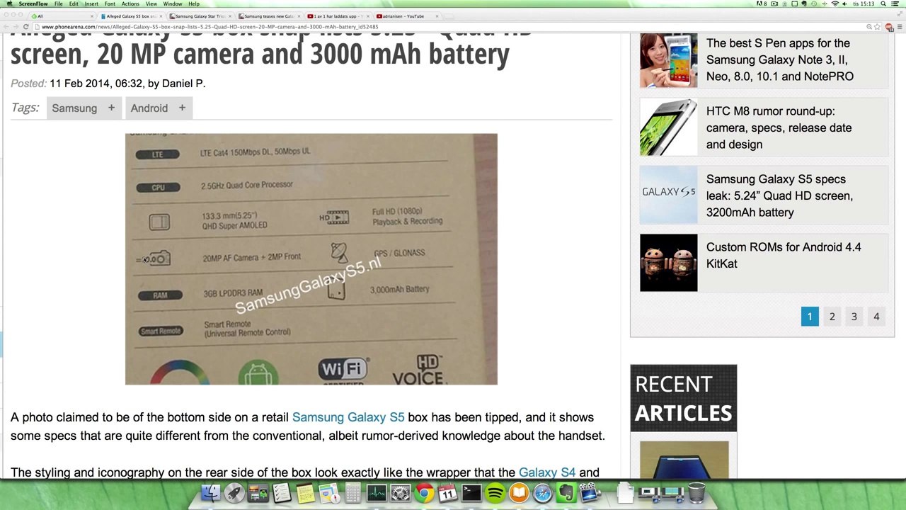 NEW Samsung Galaxy S5 Box LEAKED Specs !